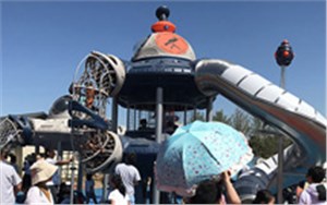 非标定制主题滑梯——河北邢台园博园太空飞碟主题滑梯